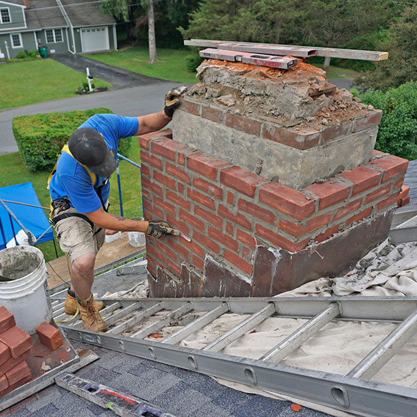 chimney masonry rebuilding in Marshfield MA