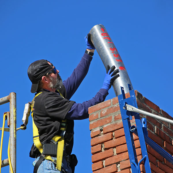 chimney liner install in Abington MA